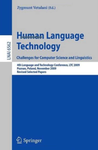 Human Language Technology [Computer Science, Linguistics]