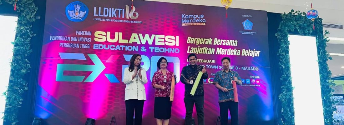 PAMERAN PENDIDIKAN DAN INOVASI PERGURUAN TINGGI  SULAWESI UTARA EDUCATION AND TECHNO EXPO yang diadakan oleh LLDIKTI wilayah XVI GOSULUTTENG